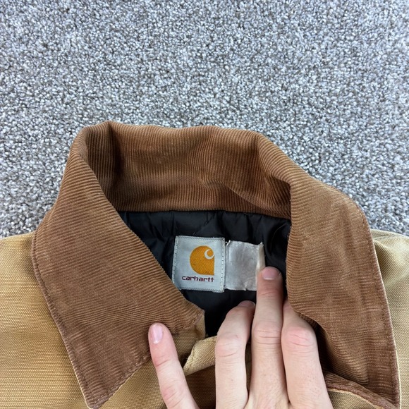 Vintage Carhartt Chore Jacket Mens XL Brown Arctic Quilt Lined Canvas J002 BRN - Picture 4 of 7